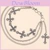 Metal Cross Belt Chain Hip Hop Accessory For Men Women With Lobster Clasp