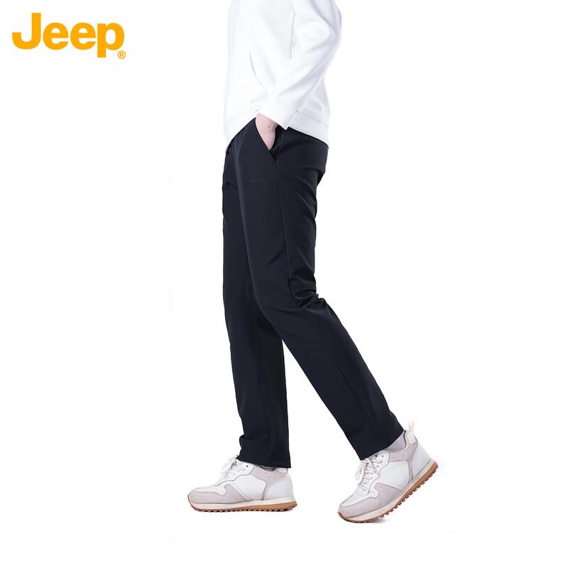 JEEP Men's Autumn Winter Fleece Lined Straight Leg Casual Pants