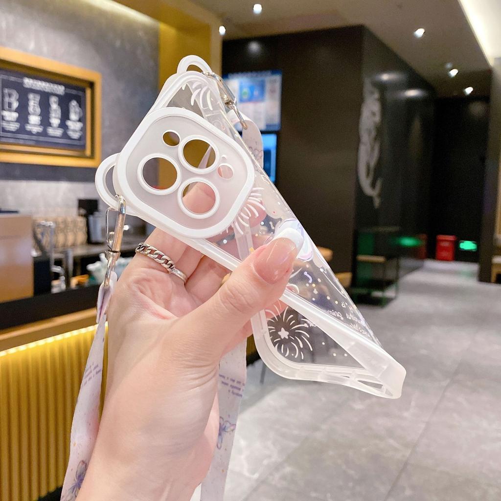 Creative and Personalized Butterfly for IPhone15 Phone Case for Apple 14 ProMax Hanging Rope 13 Full Pack Anti Fall Female Edition