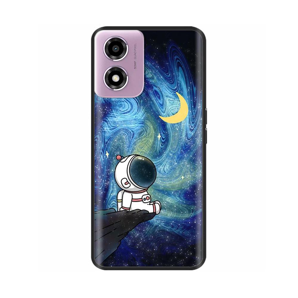 Phone Case For Motorola Moto E14 Case Soft TPU Painted Back Cover For Motorola E14 E 14 MotoE14 Full Protective Phone Shell Capa
