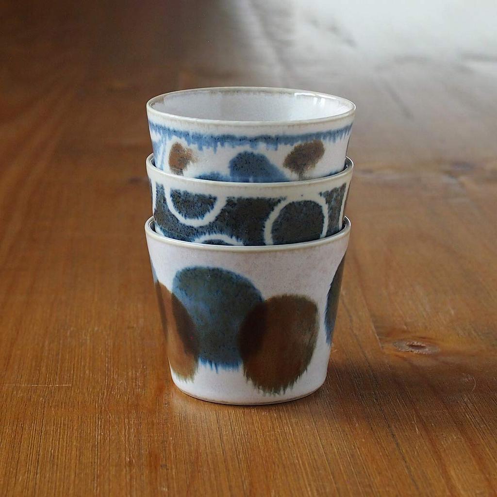 Awasaka Soba Choko 8cm Diameter X 7cm Microwave and Dishwasher Made In "Brush Blue" 100-round (Soba Cup), Approx. Height, Safe, Japan, MN-922