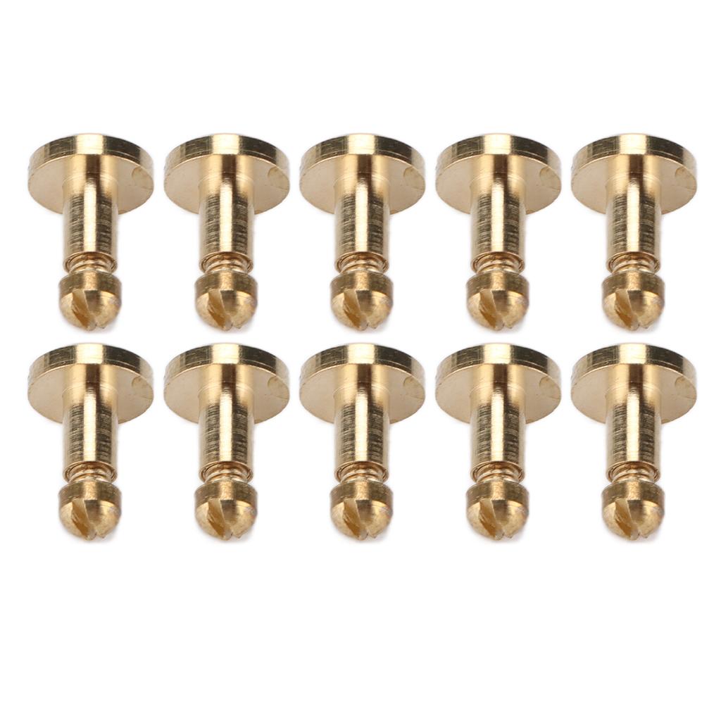 10 Sets Book Binding Screw Easily Binding Disassemble Sturdy DIY Ledger Rivets for Leather Crafts