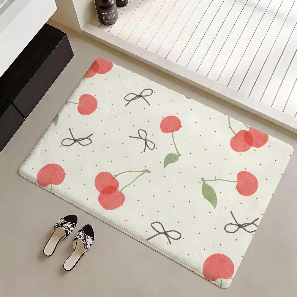 Floor Mat Eco Flannel Doormat Non-Slip Odorless Indoor Soft Short Plush Floor Rug Cute INS Aesthetic Style
