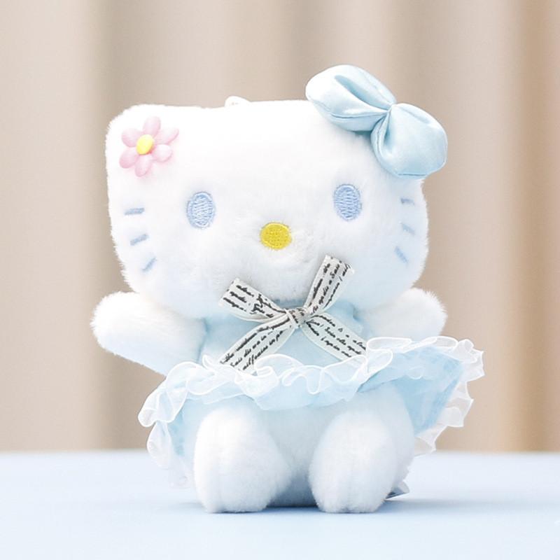 Hello Kitty Plush Toy Cat Keychain Soft Short Plush Girl Gift For Bag Decor