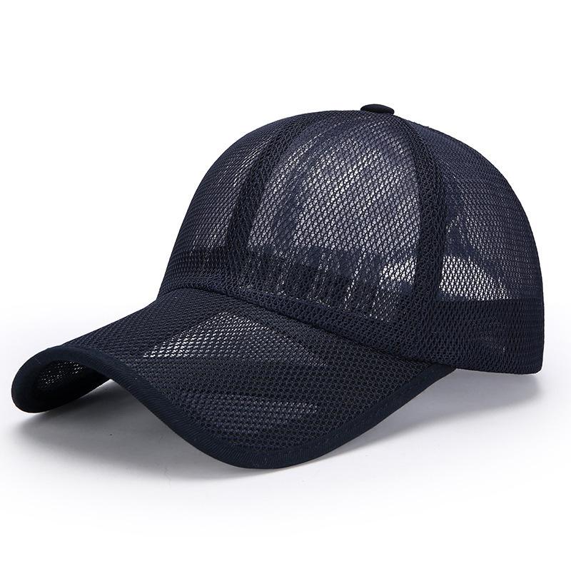 Men's Summer Thin Full Mesh Hat Breathable Lengthened Hat Brim Baseball Cap Women's Fishing Sun Protection Sun Hat Sun Hat