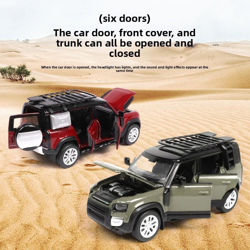 Suv Rover Land Defender 136 Skala Legeringsbilmodell Med Lyd Lys Barn For