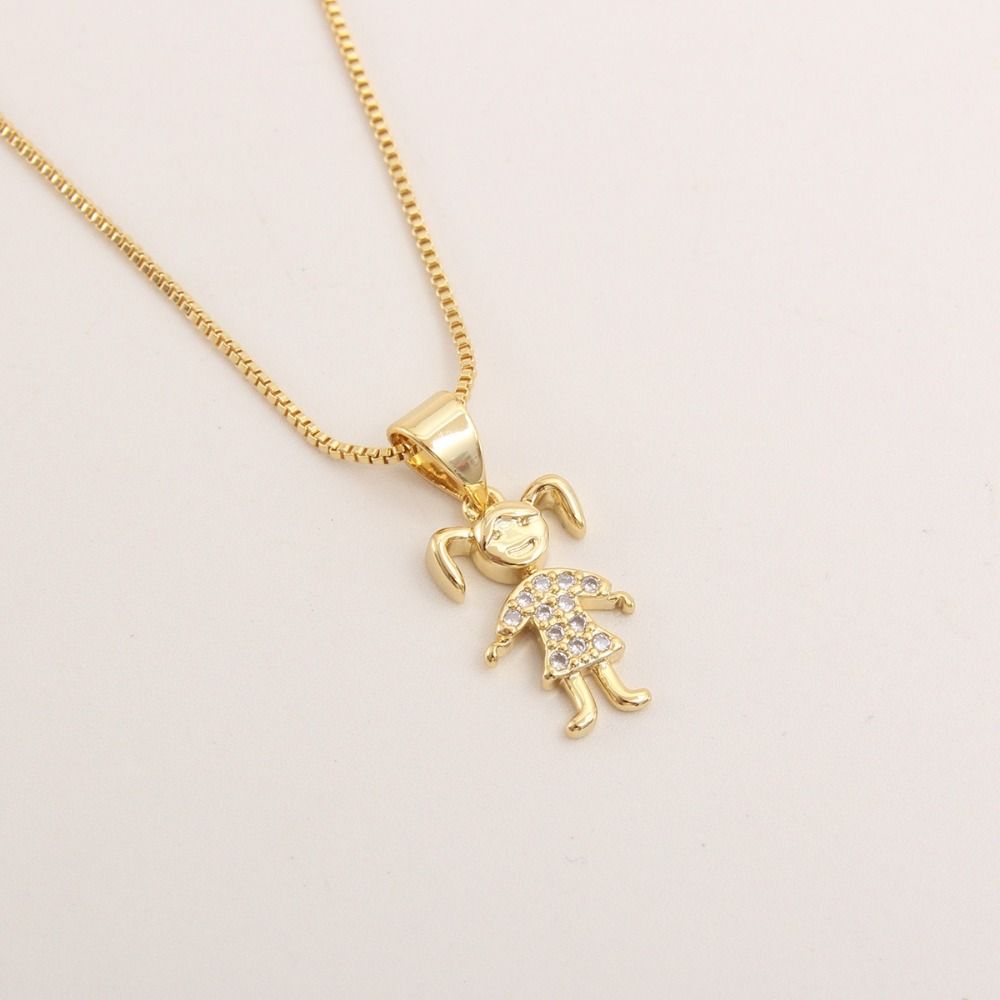 Golden Plated Gold Plated Chain Lovely Charm Hollow Pendant Women Jewelry