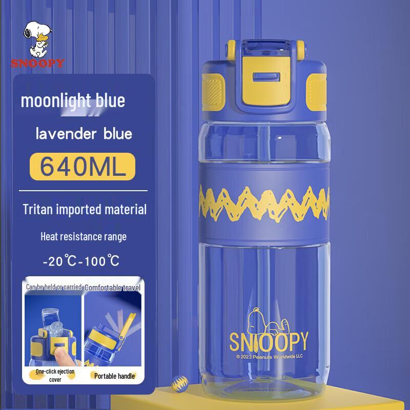 Snoopy Sports Straw Water Bottle