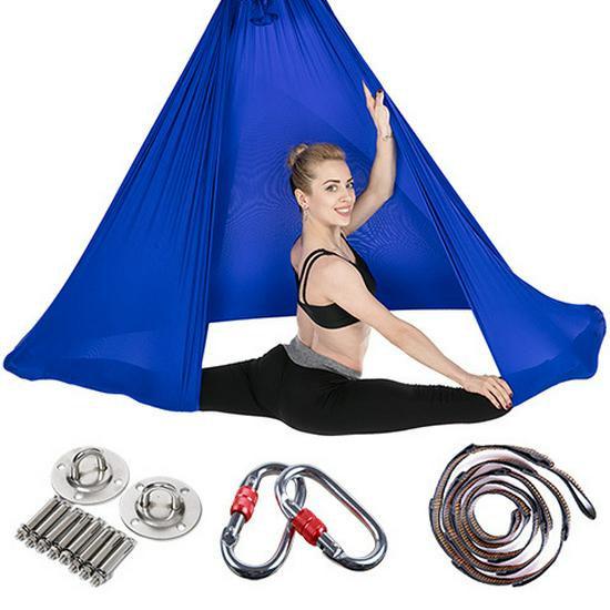 Inversion Gravity Bungee Aerial Yoga Hammock with Hanging Straps for Home or Studio