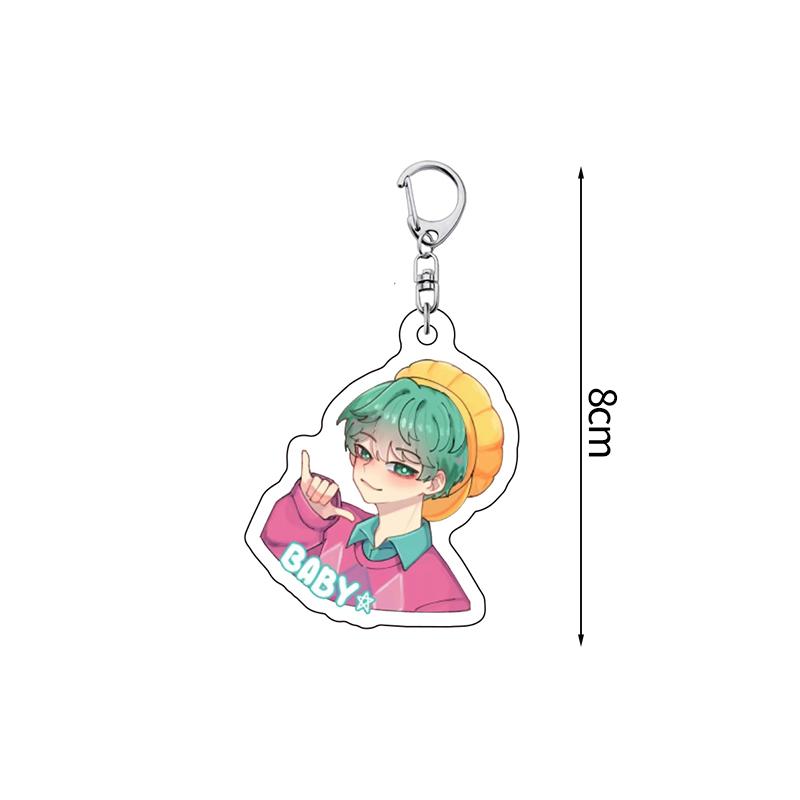 Schlüsselanhänger für Kpop Demon Huntri Anime Film Cartoon Schlüsselanhänger Schmuck Geburtstagsgeschenk Rucksack Anhänger Kpop Schlüsselringe Fan Geschenke