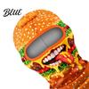 Cold Weather Face Mask Hamburger Print Skii for Winter French Fries Chicken Fastfood Cycling Guard Pattern Neck Gaiter Balaclava Velvet Full