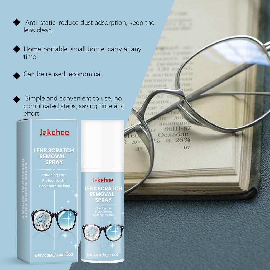 Lens Scratch Remover Repair Abrasion Scratch Renovation Eyeglass Lens Glass Blur Conditioner 100ml