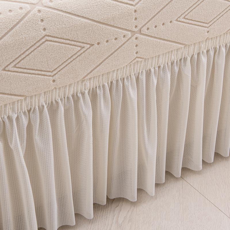 Solid Color Jacquard Fabric Sofa Cover Elastic Washable Slipcover For 1/2/3/4/5 Seat Living Room Couch Protection