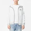 Li Ning Trainingsserie Bedruckte Locker geschnittene Kapuzenjacke Herrenjacken Hellgrau AWDR083-4