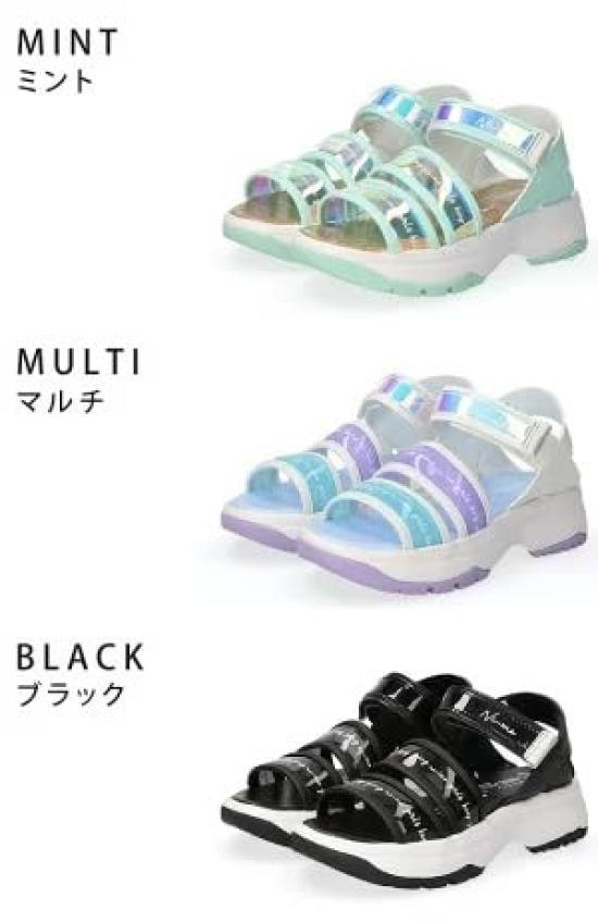 Sandals NM J108 Girls Black cm 2E [Moonstar] 20.0