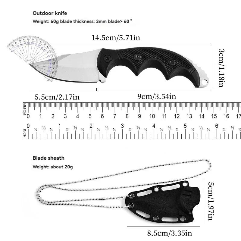New EDC Tool Outdoor Wilderness Survival Knife Multifunctional Straight Knife Non Folding Knife Portable