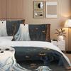 3-Piece Bedding Pillowcase Quilt Cover Set Halloween Ghost Pattern 2D Digital Printing Suitable For Bedroom Dormitory Decoration
