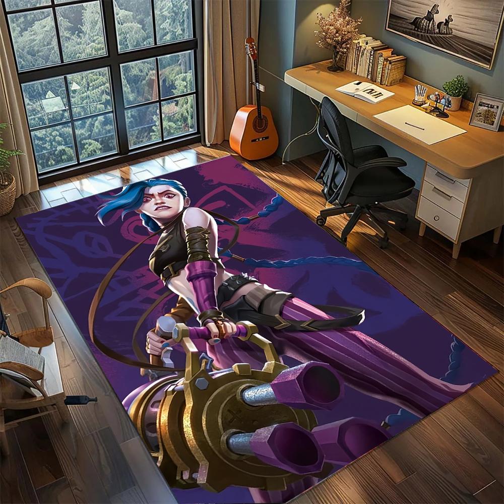 Jinx: Esports Atmosphere Rug Carpet Large Area Rug Non Slip Washable Floor Mat Gamer Room Bedroom Home Decor