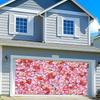 Flower Garage Door Decoration Flowers Wall Pink Rose Floral Spring Garage Door Banner Cover Pictures Newborn Wedding Bridal Shower Birthday Party