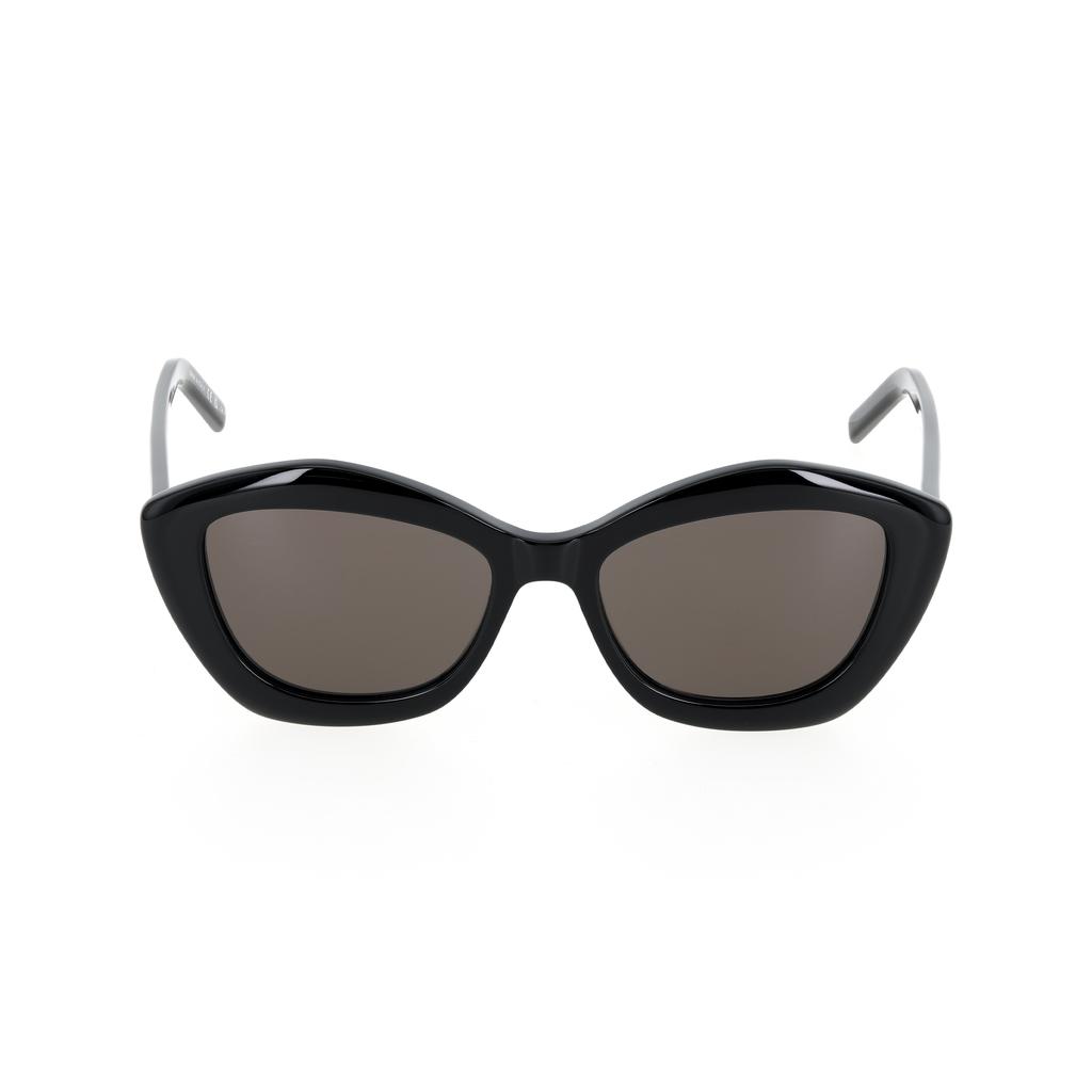 Saint Laurent Side Logo Letter Print Square Sunglasses Unisex Sunglasses Black SL-68-001