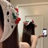 Cherry Floral Knitted Headband Sweet Bohemian Hair Band Cute Crochet Bandana  Girls