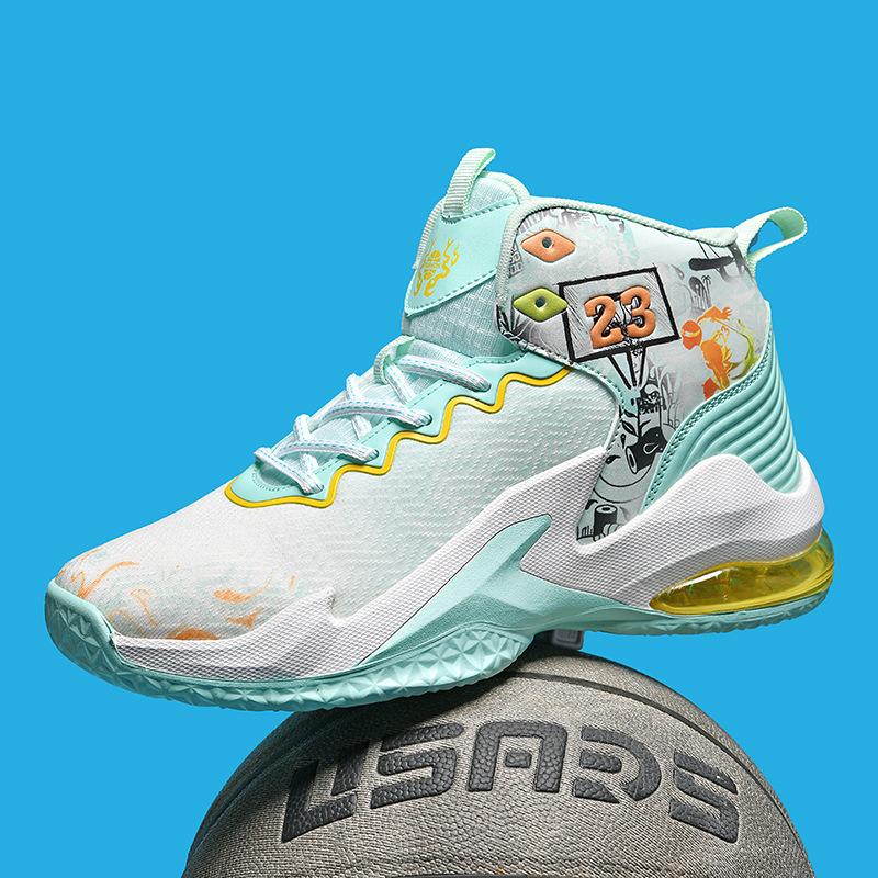 

2025 New Sneakers Men s Shoes Mesh Shoes Breathable Lightweight Air Cushion Shock Absorbing Youth Basketball Shoes 2025 45