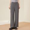 Damen Casual Hose mit Karomuster aus Wollmischung, Weites Bein