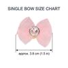 20pcs Organza Ribbon Dog Bow Hair Ties Rhinestone Inlay Pet Bow Rubber Bands  Dog Beauty Styling