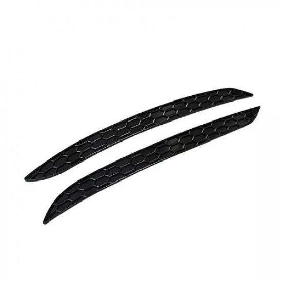 2x For   VW Golf 8 MK8 Carbon Fiber Rear Fog Light Cover Honeycomb Strip