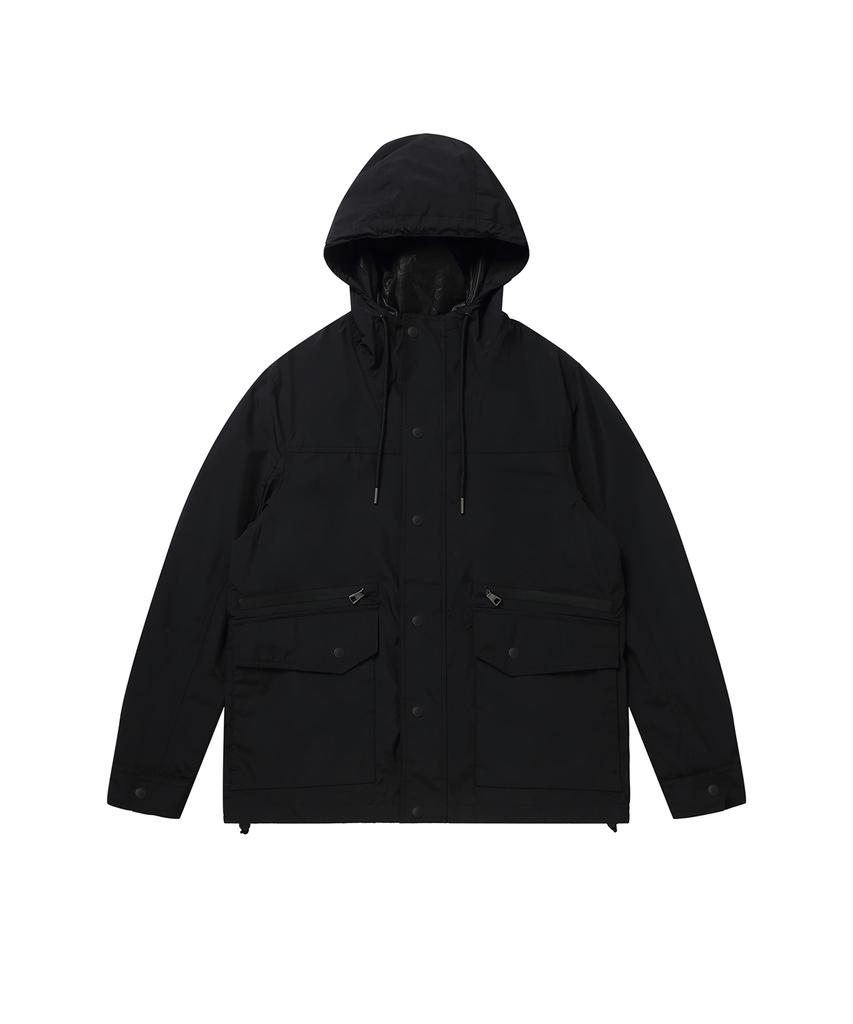 Solew Anorak Hooded Windbreaker_Black