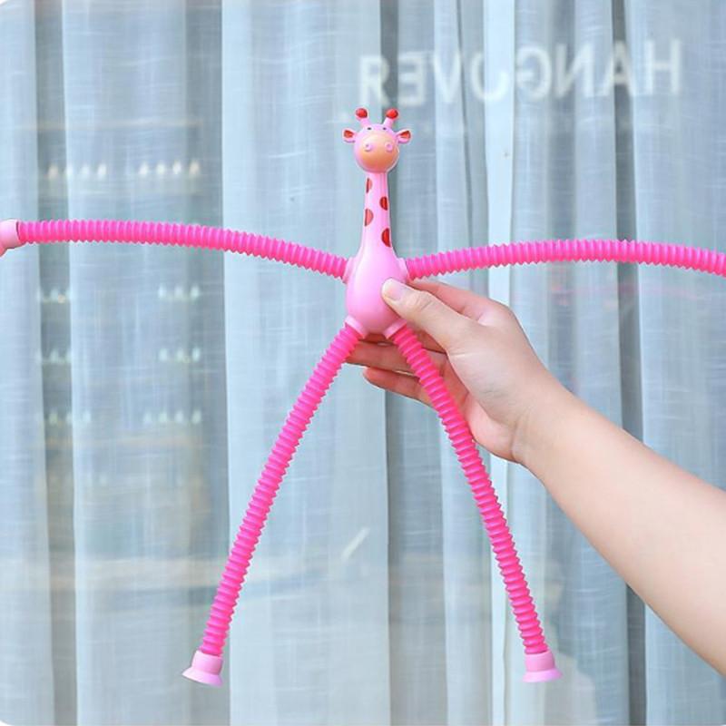 Colorful Stretchable Giraffe Squeeze Toy For Kids Cute Stress Relief 2023 Trendy