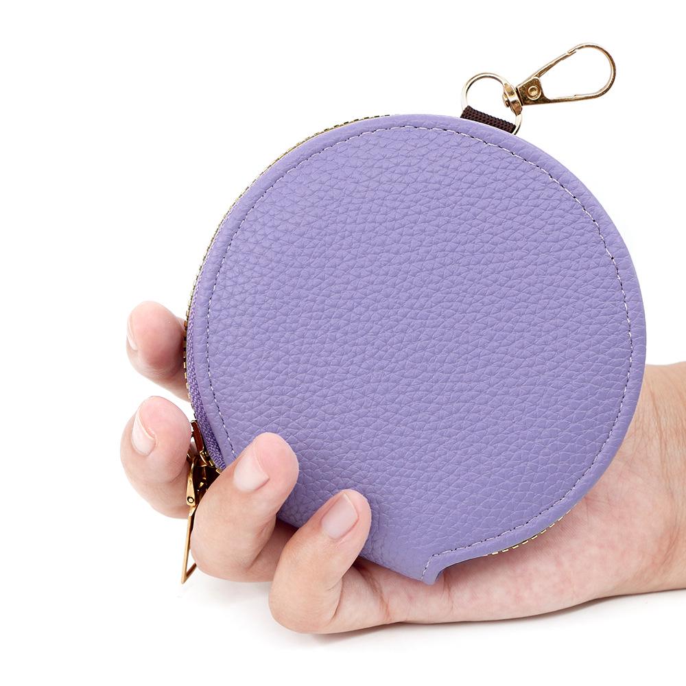 Korean INS Style Women's Round Mini Wallet and Makeup Coin Purse