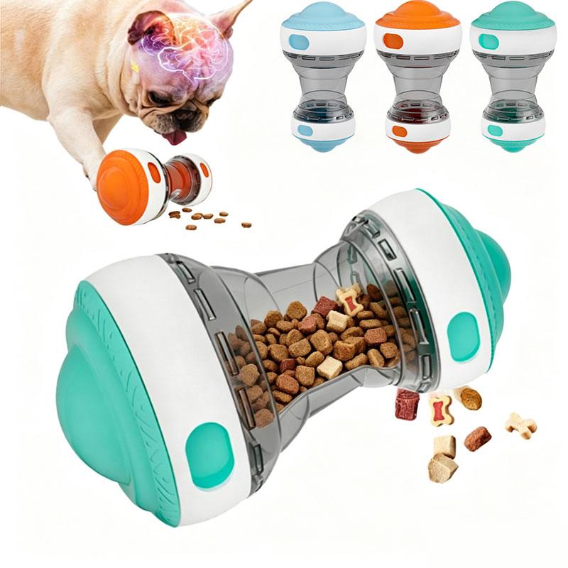 Interactive Dog Treat Dispenser Toy Puzzle Rolling Leak Food Ball for Dogs Cats Chew-resistant Puppy Slow Feeder Training Toys