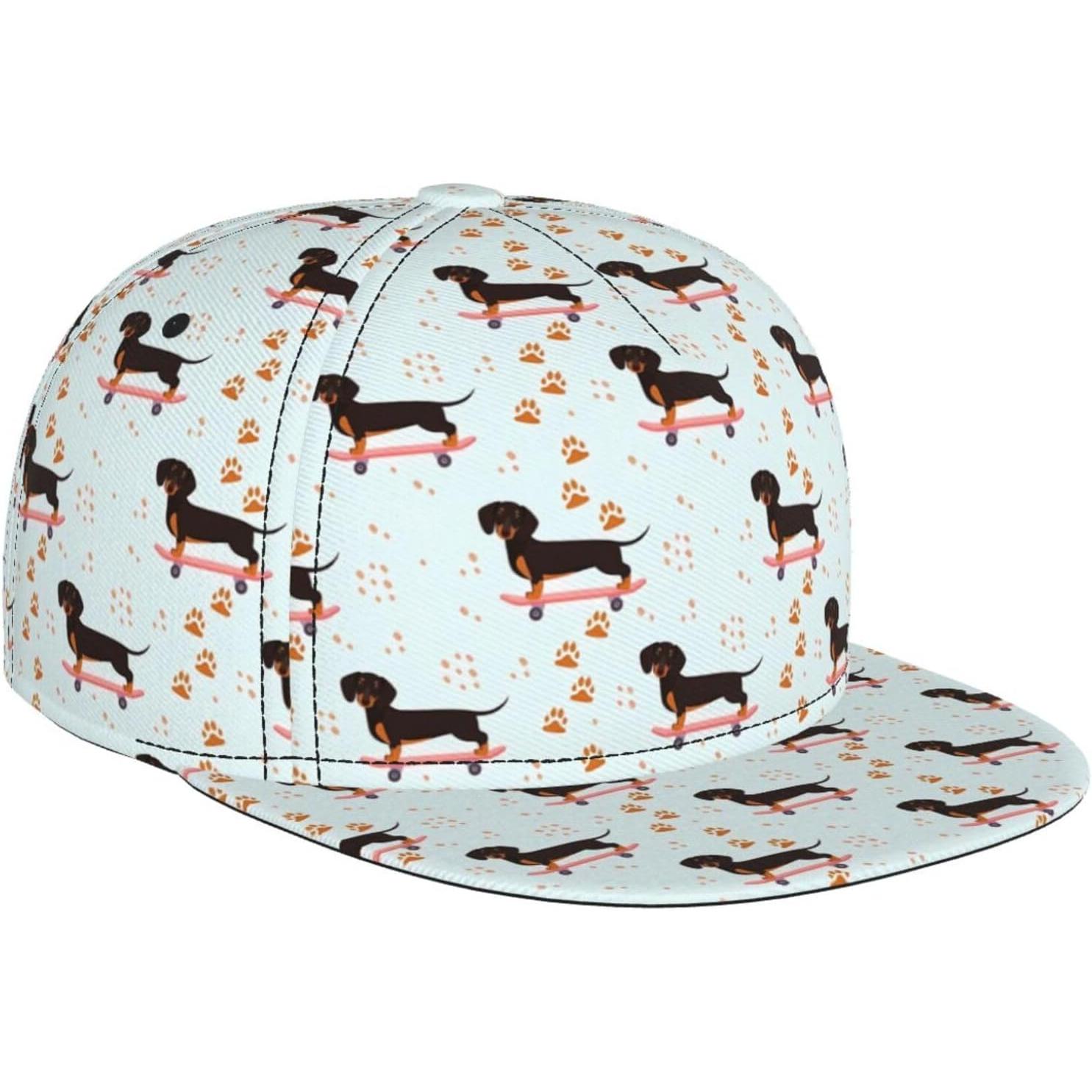 

Funny Dachshunds Dog Pattern Baseball Cap for Men Women, Adjustable Trucker Hat Snapback Sun Dad Cap Lightweight Unisex One Size