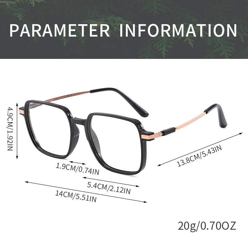2Pcs   Nearsighted Eyeglasses Women Men Retro Square Student Finished Myopia Glasses Prescription Glasses
