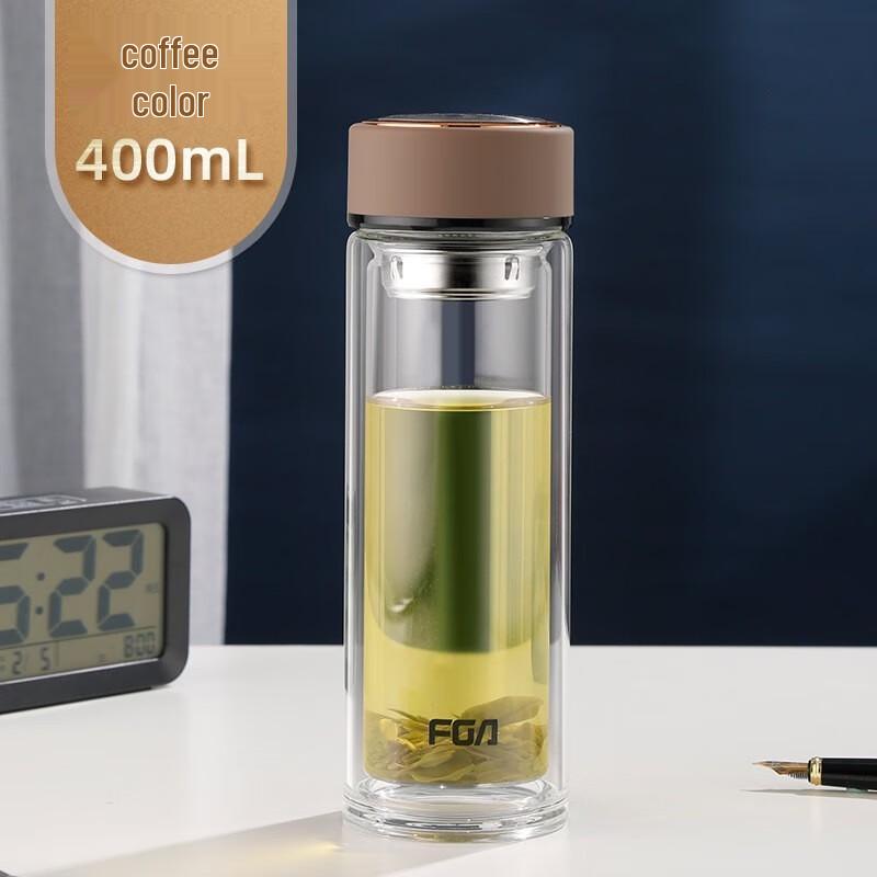 Fuguang Portable Double-Wall Glass Tea Infuser Bottle