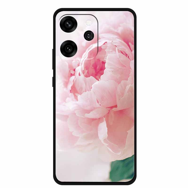 For Oppo Reno15 Phone Case TPU Soft Silicone Tech Style Case for Oppo Reno 15 Flower Heart-shaped Protector Cover PLW110 Coque