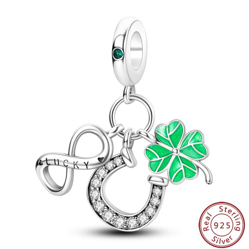 Lucky Collection Copper Craft Lucky Number Clover Green Charms Beads 3Mm Diy Elegant Holiday Fine Jewelry Gifts