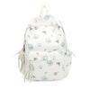 Schoolbag cute cartoon print casual backpack Korean version ins Harajuku versatile soft girl schoolbag large capacity lightweight backpack