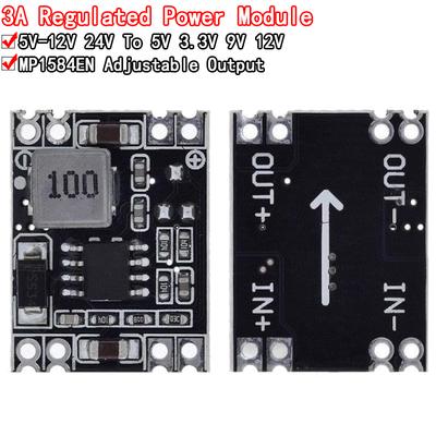 DC-DC 3A Abwärtswandler Netzteilmodul MP1584EN 5V-12V 24V auf 5V 3.3V 9V 12V Feste Ausgangsspannung für Arduino Ersetzt LM2596