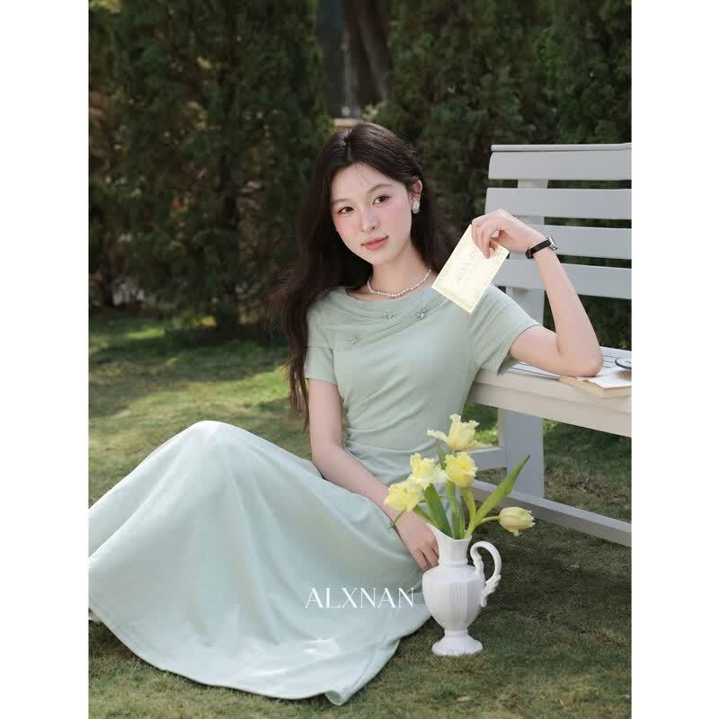 French-Style Elegant Summer Dress M