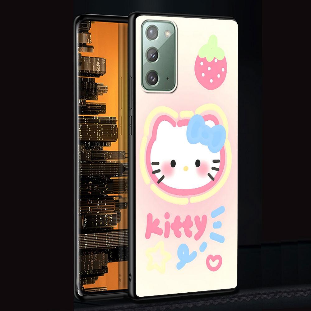 Hello Kitty Lovely Case for Samsung Galaxy Note 20 Ultra 10 Plus 9 8 TPU Phone Cover Note 10 Lite Black Soft Shell Funda Capa