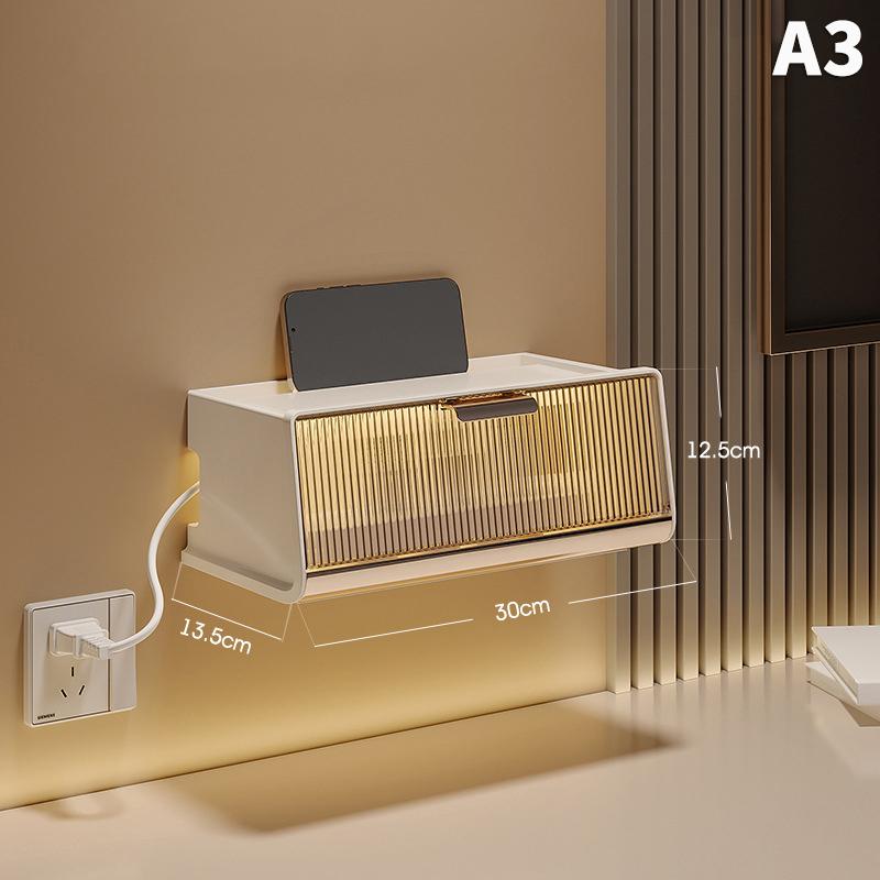 Pudełko do przechowywania routera półka naścienna organizer Wi-Fi Box bezdotykowa skrzynka na gniazda Set-Top Box z organizerem przechowywanie w salonie