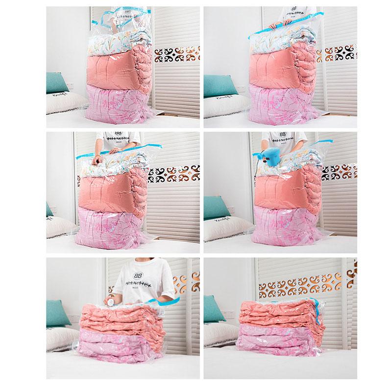 Vacuum Bag Package Compressed Organizer For Quilts Clothes Storage Bag Transparent Space Saving Bags Wardrobe Closet Organizer