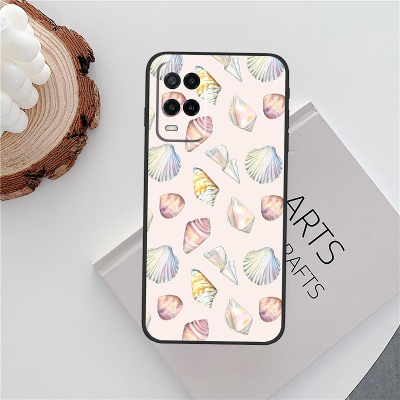 Seashell Shell Sea Art Case For Oppo A80 A78 A98 A40 A60 A18 A38 A58 A15 A17 A77 A74 A94 A54 A57S A16 A76 A96 Cover