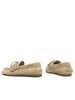 Women's Moccasins Casual Lace-Up Genuine Leather and Suede Loafers for Spring