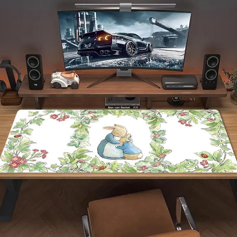 Bunny Garden Color Mouse Pad Large Gaming Table Cushion Non-slip Laptop Tablet Big Mousepad XXL Mat Mini PC Playmat With Lock edge