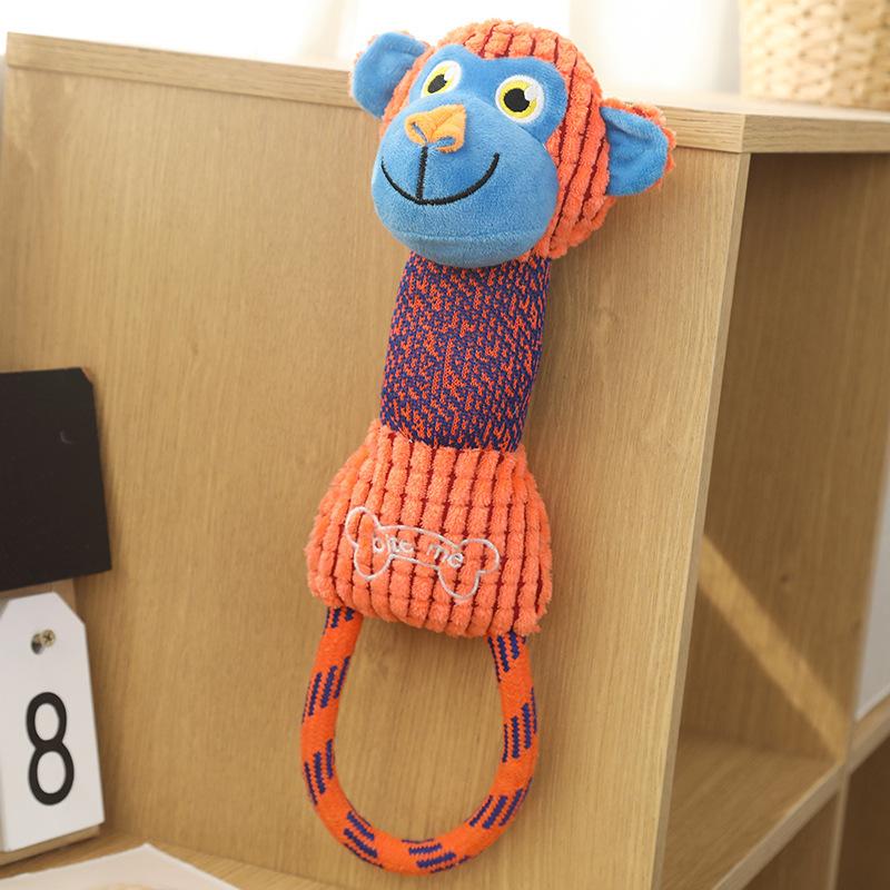 Durable Squeaky Plush Dog Toys: Bite-Proof Corduroy Toys for Puppies & Adult Dogs