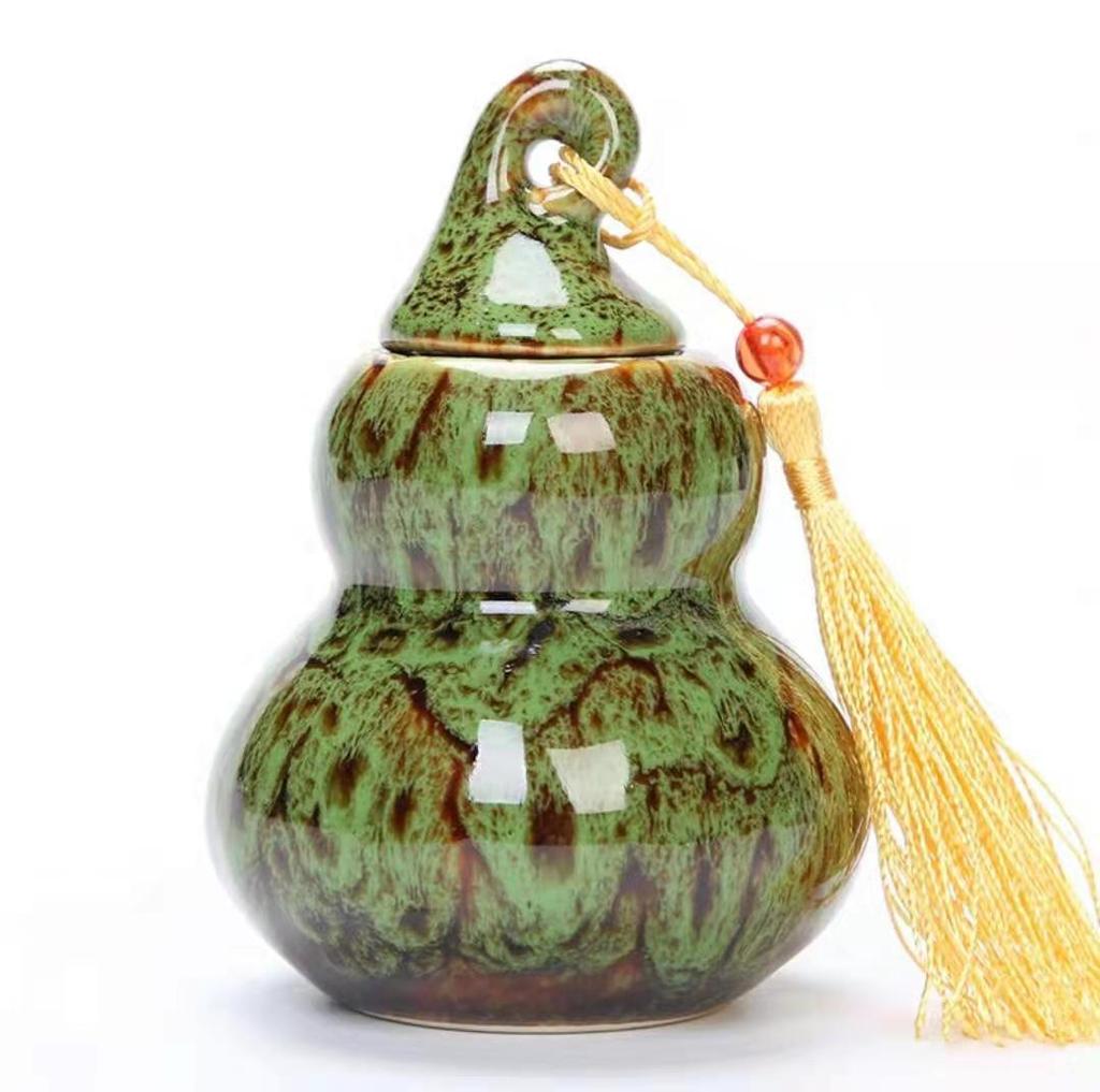 Creative Ceramic Small Tea Pot Kiln Turned Vintage Storage Candy Jar Portable Tea Set Accessories Medicine Powder Food Container