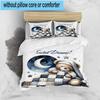 3PCS Teddy Bear Night Sky 3pcs Bedding,Including 3PCS Duvet Cover And 2pcs Pillowcases Perfect for Christmas,Ideal for Bedroom, Dormitory